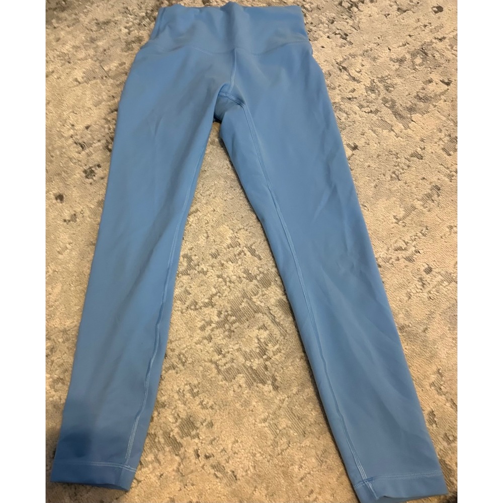 Lululemon Align‎ High Rise Crop 21" Blue Yoga Workout Leggings size 6 - Picture 9 of 10
